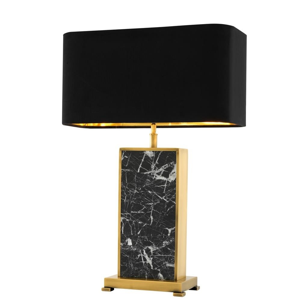 Arrive Black Marble Brass Table Lamp, Marble Table Lamps Australia