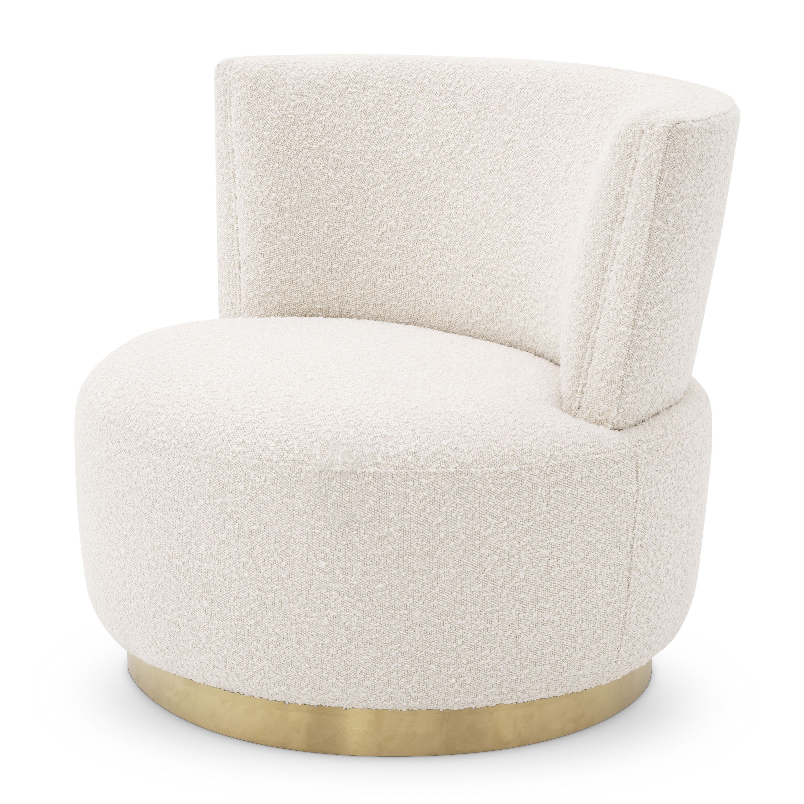 Alonso Boucle Cream Swivel Chair SHOP NOW